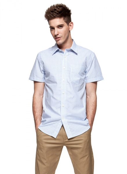 男款商務短袖襯衣