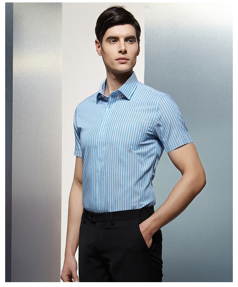 男款商務短袖襯衣