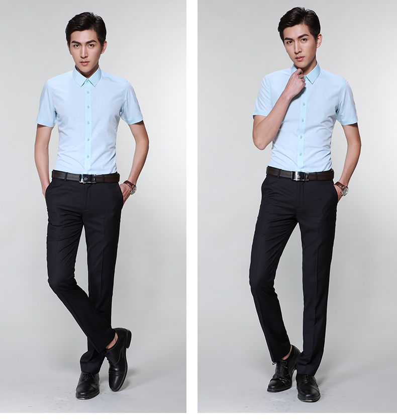 男款商務短袖襯衣
